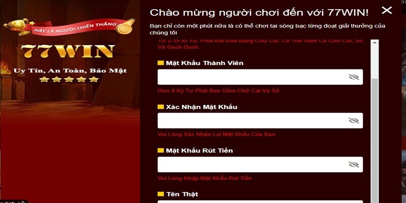 Mẫu đăng ký chơi bắn cá H5 đổi thưởng